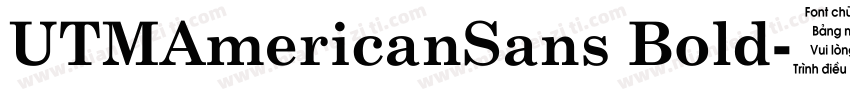 UTMAmericanSans Bold字体转换